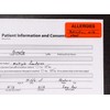 Hybsk Allergies Sticker Fluorescent Red Allergy Stickers/1"x2" Write on Label