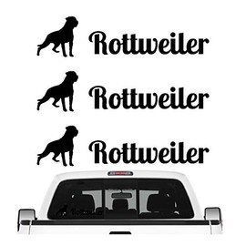 siviwonder Rottweiler Rottie Sticker Set of 3 Dog Stickers Dog Motif Dog Foil Colour Black Size 20 cm