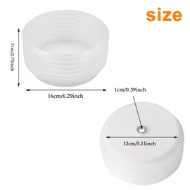 ACHANFLY Hole Saw Dust Collector Holesaw Dust Catcher for Drill Elastic Drill Dust Collector Drill Dust Catcher Transparent Dust Bowl Drill Ash Bowl for 0.63-4.92 Inch Hole Openers