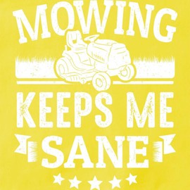 CafePress Lawn Mowing Keeps Me Sane Lawn Mower Kitchen Apron with Pockets, Grilling Apron, Baking Apron