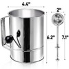 Pumtus 3 Pack Flour Sifter Set, 5 Cup Hand Crank