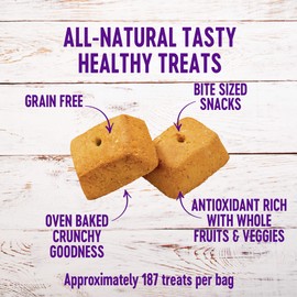 Wellness WellBars Dog Treats, Natural, Training Treat, Grain Free, Crunchy Yogurt, Apples & Banana (45 Ounce Bag)