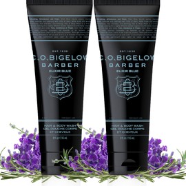 C.O. Bigelow Hair and Body Wash for Men Elixir Blue, No. 1604, 8 fl oz, Mens Body Wash & Shampoo, Lavender & Rosemary Moisturizing Mens Shampoo & Body Wash - Elixir Blue, No. 1604, 8 fl oz, Pack of 2