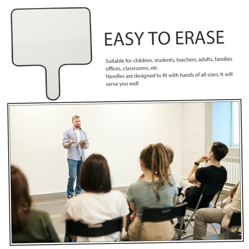 Operitacx Hand Holding Placard Answer Board Double-sided Whiteboard for Boys