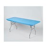 Kwik-Covers 30" x 96" Light Blue Fitted Table Cover -