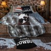 Chuarry Set of 4 Velvet Western Pillow Covers Cow Throw