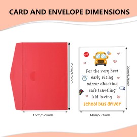 School Bus Driver Appreciation Gifts from Students, School Bus Driver Thank You Card, Best School Bus Driver Gifts From Kids, Retirement Gifts for Bus Driver Christmas Gifts End of the Year Gifts