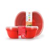 Preserve Food Storage Sandwich Container, Poppy Red, 25 oz., Set