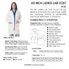 SPECTRUM UNIFORMS Medical Lab Coats 40" Length Ladies Ultra Smart