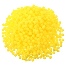 Shappy 2000 Pieces 6 mm Pom Poms Christmas for Craft Making, Christmas Holiday Costume Pom Balls Hobby Supplies and DIY Creative Crafts Decorations(Yellow)