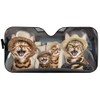 Bengal Cat Driving Car Windshield Sunshade Cover, Animal Cats Car
