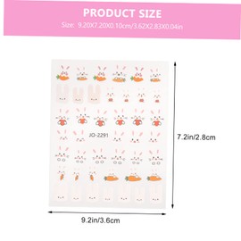 VICASKY 10sheets Rabbit Nail Art Stickers Press Nails Easter Decorations Carrot Decals for DIY Home Salon