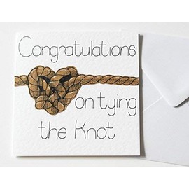 Congratulations on Tying the Knot Wedding Day Card for Newlyweds, Bride and Groom