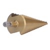 3Pcs Step Drill Bit Hex Shank Straight Grooved HSS Ti