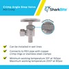 SharkBite 1/2 x 3/8 Inch OD Compression Crimp Angle Stop
