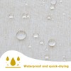 YISURE No Hook Shower Curtain Linen Style, Beige Heavy Duty