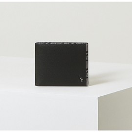 Hazis (광주신세계)블랙 라인배색 소가죽 반지갑HJWA5E291BK (Gwangju Shinsegae) Black Line Color Block Cowhide Wallet HJWA5E291BK