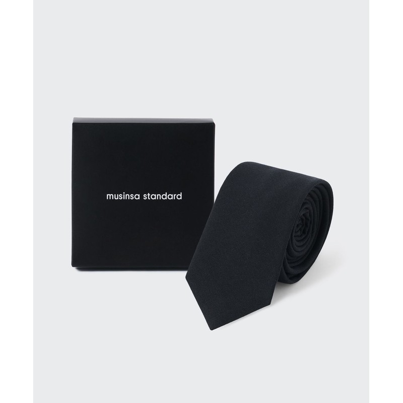 Musinsa Standard Wool-Like Narrow Solid Tie [Black]