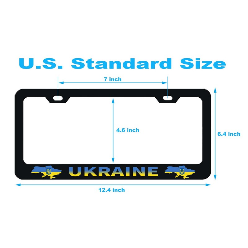 2 Pack Ukraine Flag License Plate Frames Holder 2 Hole