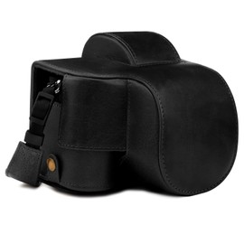 MegaGear Ever Ready MG1813 Black Genuine Leather Camera Case for Nikon Z50 16-50mm