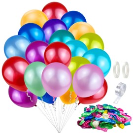 Pack of 200 Balloons, 25-28 cm Colourful Balloons, Natural Latex Colourful Balloons, Suitable for Birthdays, Weddings, Parties, Holiday Parties, Baby Showers