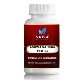 Suplemento Antiestres Ashwagan 120 Cáps 500 Mg Ksm-66 Sin Sabor