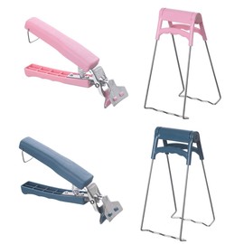 Mobestech 4 Pieces Hot Plate Stainless Steel Bowl Clip Cooking Plate Gripper Kitchen Fetch Tongs Plate Clip Anti-Hot Bowl Clips