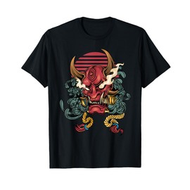 Oni Mask Japanese Devil Face Japan Street Style T-Shirt