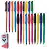 SAINO Aone Ballpoint Pens, BLUE, 0.6mm Fine Point, Pack of