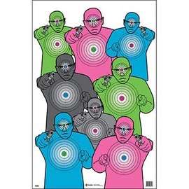 High Visibility Fluorescent in A Crowd Target, 100 Pack, Paper Targets, Shooting Targets, High Visibility Flouresecent