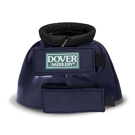 Dover Saddlery PVC No-Turn Bell Boots with Synthetic Cuff, Color: Navy, Size: Small