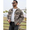 Yuanbang Camo Jackets for Men Trucker Unlined Camouflage Coats Hunting