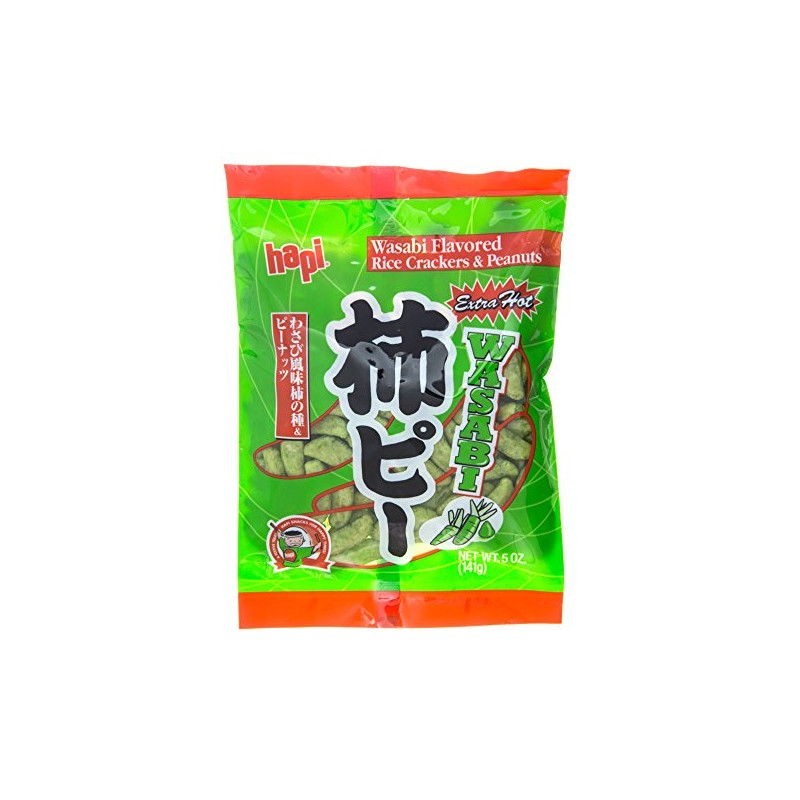 Hapi Kaki Pea Wasabi, 5-Ounce (Pack of 6)