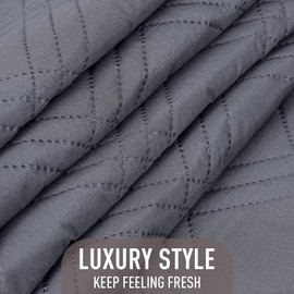 TAOCOCO Waterproof Recliner Chaise Lounge Cover 1 Piece Reversible Couch Cover for Chaise Sectional L Shaped Sofa Furniture Protector Sofa Slipcover for Dogs Kids(40X50 Inches, Dark Grey)