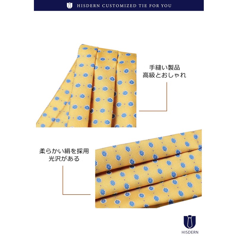 HISDERN RC-01 Men's Silk Neckerchief Scarf, Fashion, Paisley Pattern, Popular