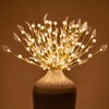 24" Gold LED Starburst Light Ball with Leaves - Christmas