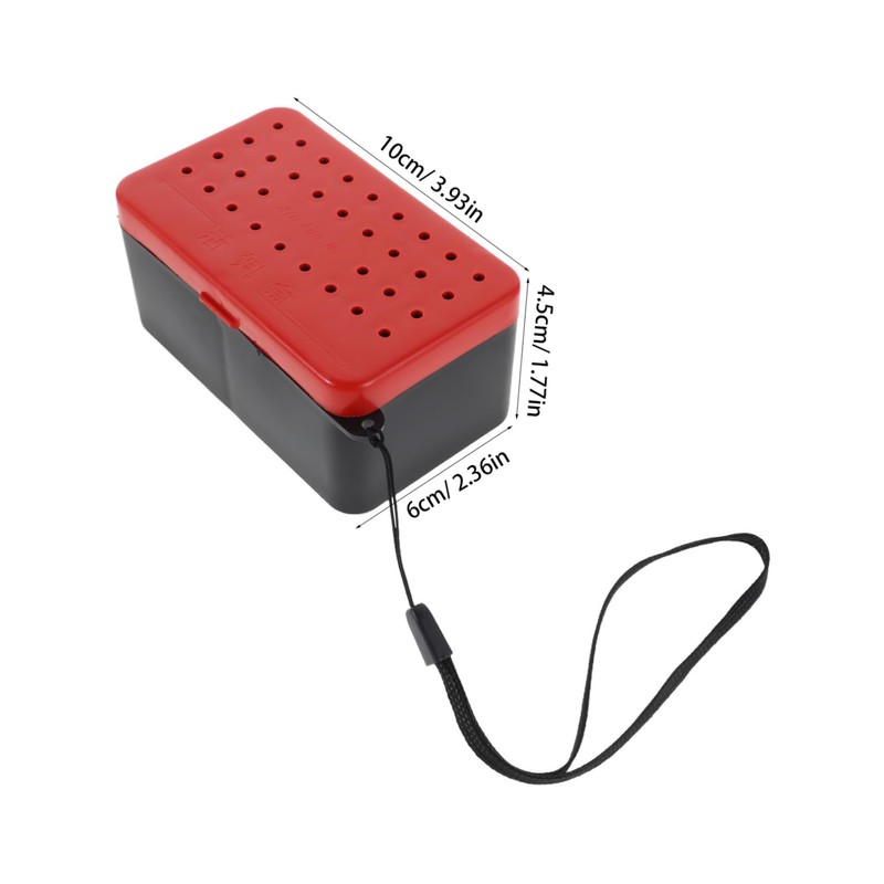 Kisangel Portable Fishing Bait Cooler Leakproof Fish Storage Box Red