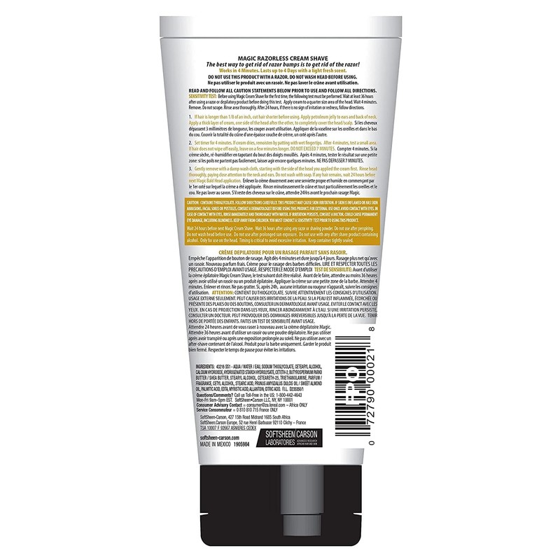 Magic Razorless Cream Shave, Bald Head Smooth Head Maintenance, Light