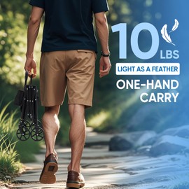 Sekey Wagon Cart with Wheels with 220LBS Capacity,Heavy Duty Wagon Carts Foldable with Drink Holders,Lightweight Utility Portable Cart for Grocery, Shopping, Garden, Camping. Black