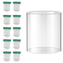 10 Pcs Propane Lantern Mantles with Lantern Globe Replacement Glass - Glass Globe Compatible with Coleman Fueled Lanterns, Propane Lantern Mantles Replacement Suitable for Outdoor Camping Lantern