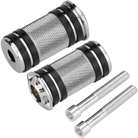 VG MOTO Motorcycle Shifter Peg Gear Shift Lever CNC Billet Foot Pegs Replacement for Harley Davidson Touring Softail Dyna Sportster Street Glide Road (Chrome-C,2pcs)