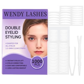 Eyelid Tape 1000 Pcs Eyelid Lifter Strips Double Eyelid Tape Invisible Slim Single-Sided Eyelid Tapes Stickers Instant Eyelid Lift Tape for Uneven, Droopy, Hooded, Heavy Eyelids