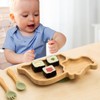 Bamboo Baby Plate Set with Suction - Dinosaur Divided Toddler