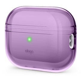 elago Compatible with AirPods Pro 2 Case Clear Cover - Compatible with AirPods Pro 2nd Generation Case, Protective Case Cover, Shockproof, Wireless Charging, Reduced Yellowing [Deep Purple]