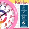 KIDDUS Wall Clock for Children Analogue Time Teacher with Time
