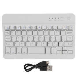 Mini Keyboard Bluetooth Portable 59 Keys Tablet Computer Supplies White 7in HB028