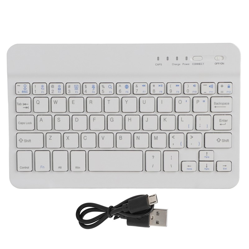 Mini Keyboard Bluetooth Portable 59 Keys Tablet Computer Supplies White
