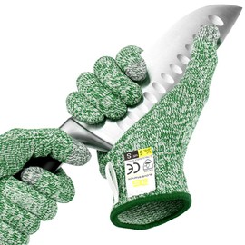 Glove Station Ultra Durable Series Cut Resistant Gloves - Cutting Gloves for Chefs, BBQ and Cooking - Level 5 Protection, Food Grade Safe Cut - Green, X-Large Size