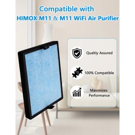 BBT BAMBOOST M11 HEPA Filter Compatible with HIMOX M11 & M11 WiFi Air Purifier, 3-in-1 True HEPA and High-Efficiency Activated Carbon Filter, 1 Pack