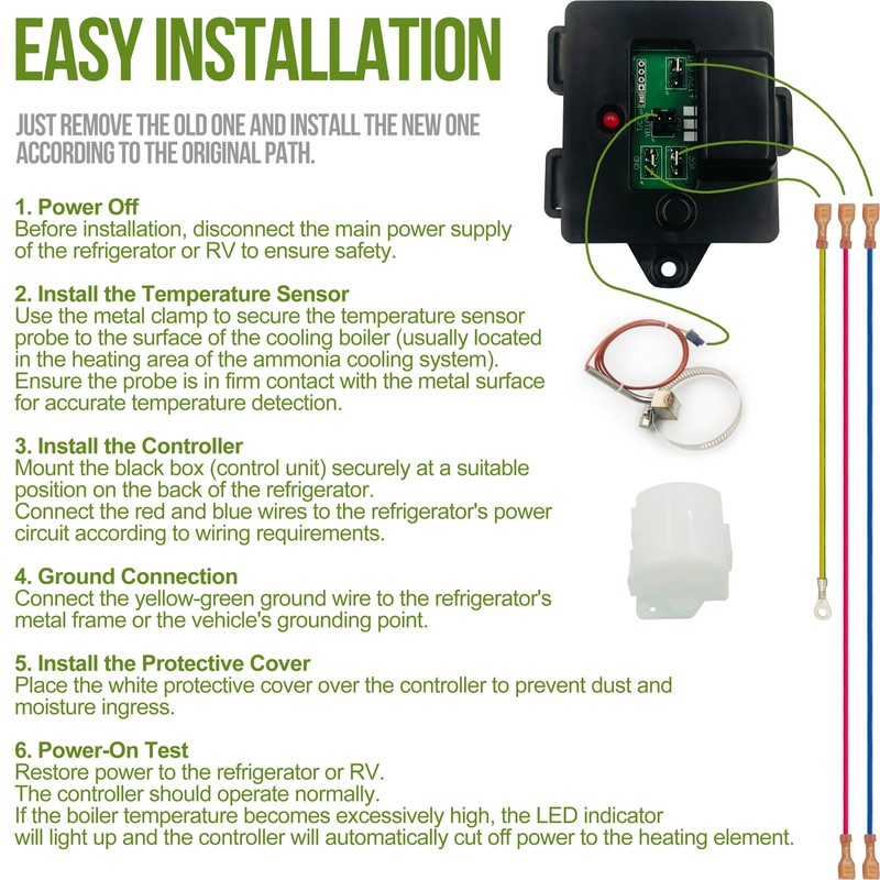 637360 Temp Monitor Control Kit: Upgraded Temperature Sensor for Norcold